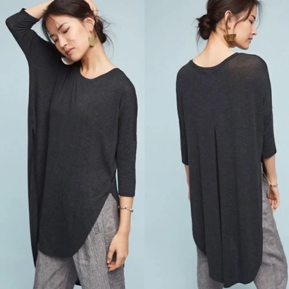 Anthropologie Deletta shania tunic light gray
